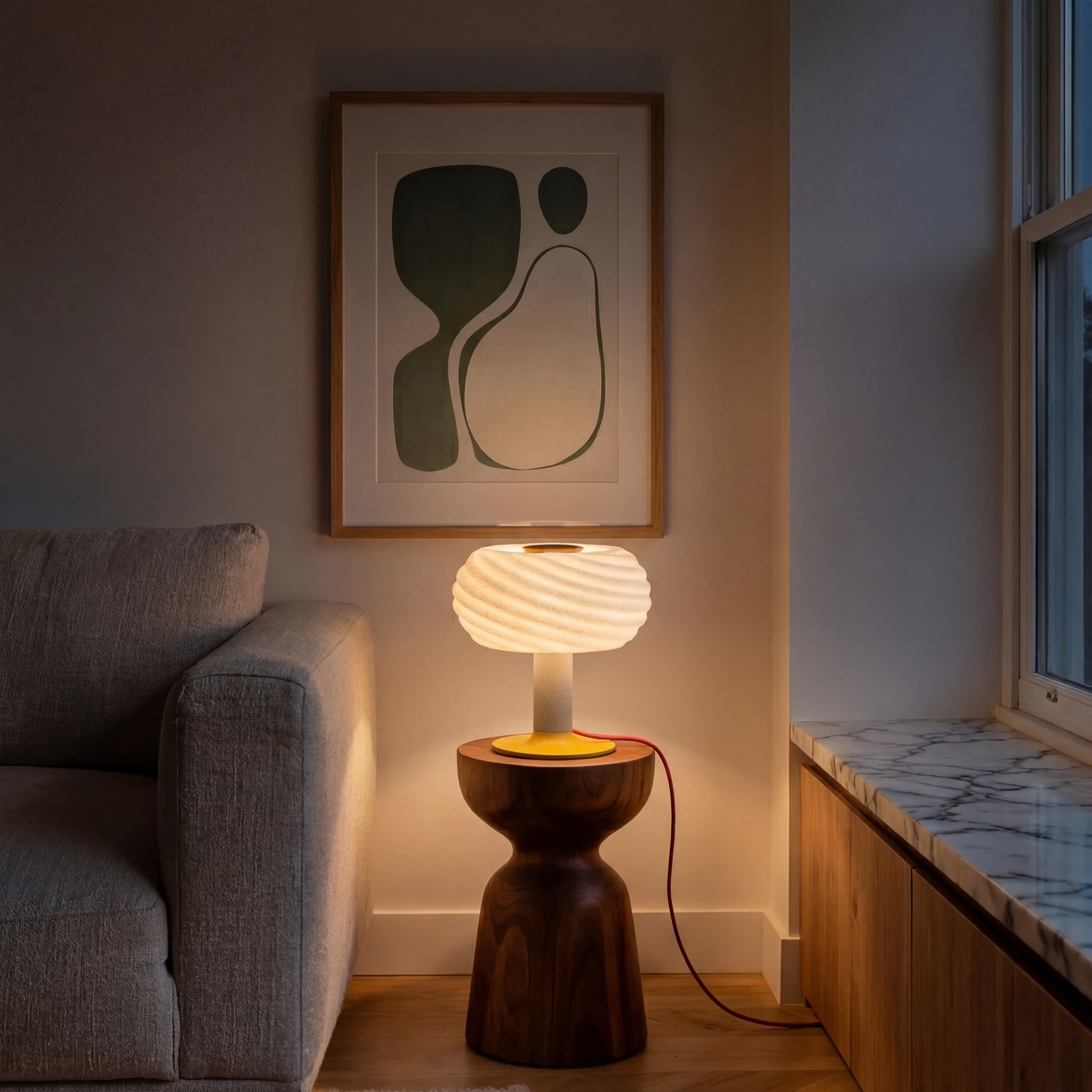 Mira Wavy lamp in a Bangkok interior